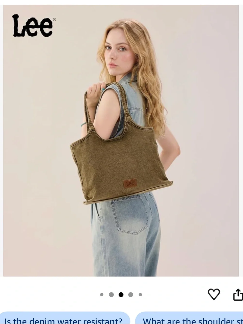 lee soft deniem hobo bag
